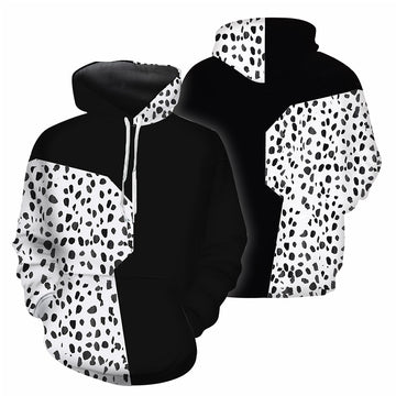 Película Cruella Sudadera 3D Impreso Cosplay Disfraz Halloween Carnaval Traje